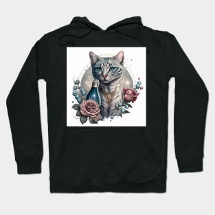 Sparkling White Bengal Cat Hoodie